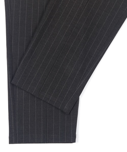 LANVIN en Bleu スラックス ストライプ 2タック イージースラックス