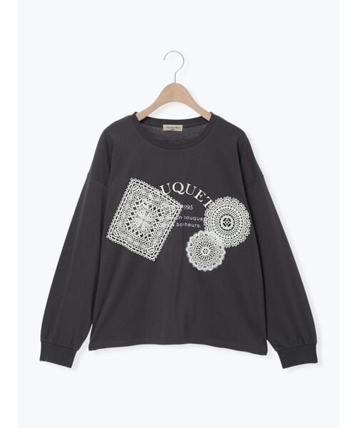 サマンサモスモス Sm2 レース付き 長袖カットソー5枚セット Samansa Mos2（サマンサモスモス） tシャツ レース付きロゴプリント