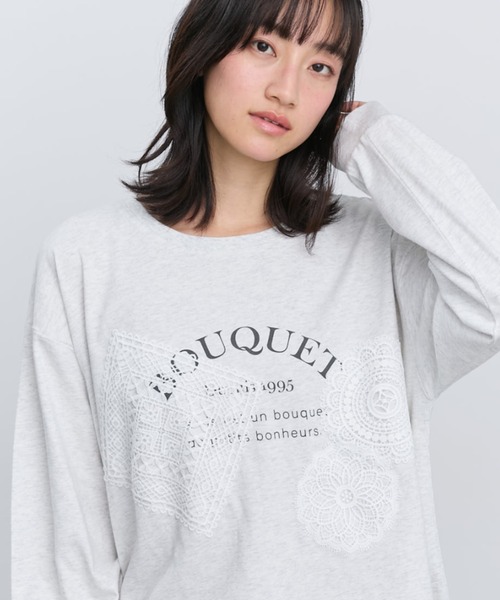 サマンサモスモス Sm2 レース付き 長袖カットソー5枚セット Samansa Mos2（サマンサモスモス） tシャツ レース付きロゴプリント