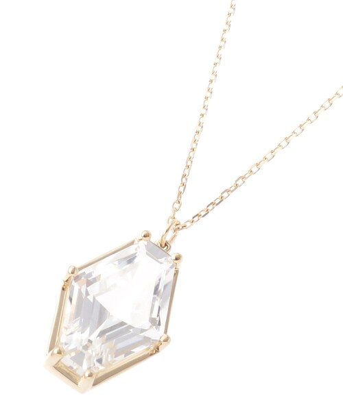 COCOSHNIK（ココシュニック） ネックレス K10ホワイトトパーズ