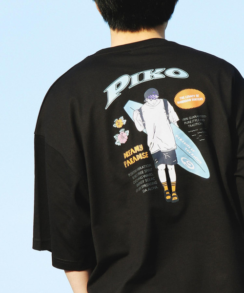 Tシャツ Tシャツ Web限定 別注 Piko サーフボーイ イージーケア 高密度ビッグシルエットイラストtシャツ ユニセックス Zozotown Paypayモール店 通販 Paypayモール