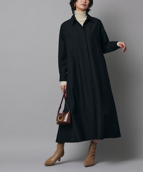 RASW（ラス） シャツワンピース 「RASW」バックフレアシャツワンピース