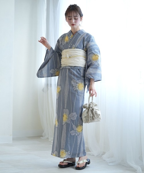 【美品&レア！】注染染め絞り浴衣　大きめ 本藍染め 藍染め 浴衣 有松絞り つゆくさの有松鳴海絞り浴衣