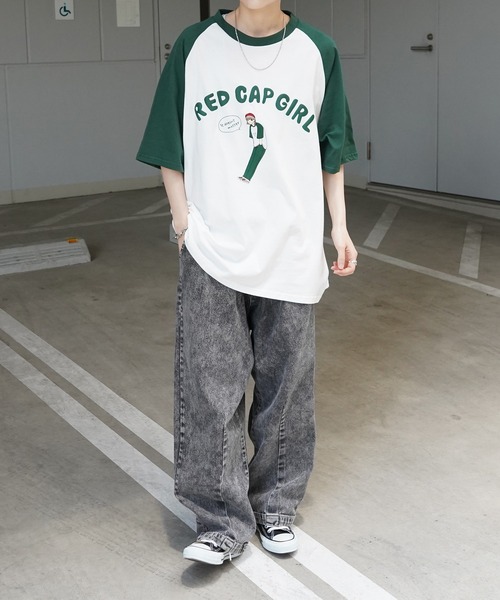 コットン半袖Tシャツ　レッド　カーペンター　carpenter γ シーフロッグ コットン半袖Tシャツ レッド カーペンター carpenter γ シー
