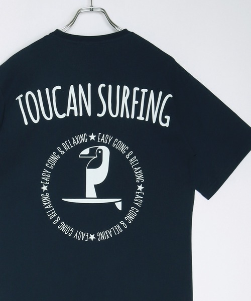 SURF GLANG バックプリント Tシャツ サーフィンバックプリントtシャツ（Toucan Surfing）のおすすめ