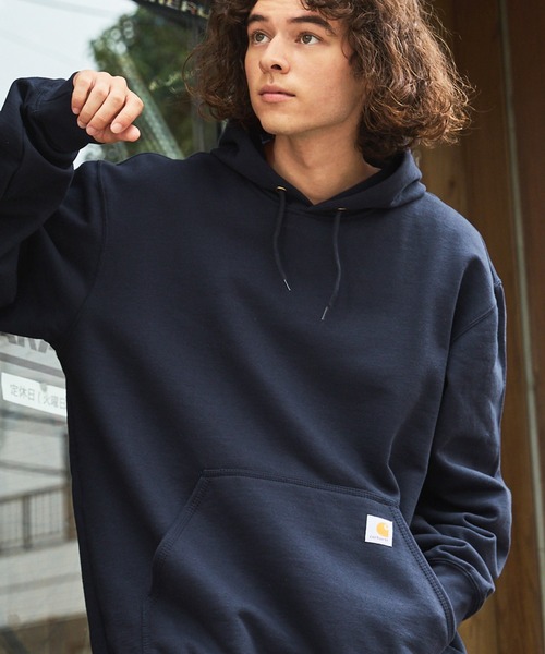 carhartt ネイビー S ルーズフィット パーカー セール】Carhartt カーハート ルーズフィットミッドウエイトプル