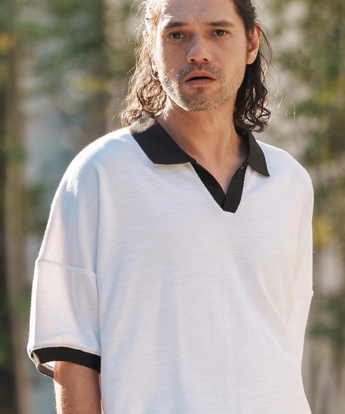 CAMBIO ポロシャツ mhs2107- Slab Mix Fraise Skipper Polo