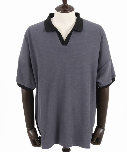 CAMBIO ポロシャツ mhs2107- Slab Mix Fraise Skipper Polo