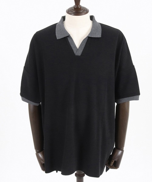 Ripple Fisher ポロシャツ M ブラック 2枚セット CAMBIO ポロシャツ mhs2107- Slab Mix Fraise Skipper Polo