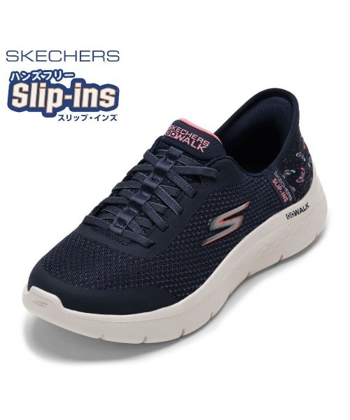 (取寄) スケッチャーズ パフォーマンス レディース ゴー ウォーク フレックス EVA ハンズ フリー スリップ-インス SKECHERS Performance women Go Walk Flex Eva Hands Free Slip-Ins Navy/Pink SKECHERS（スケッチャーズ） スニーカー GOWALKFLEX-EVA レディース