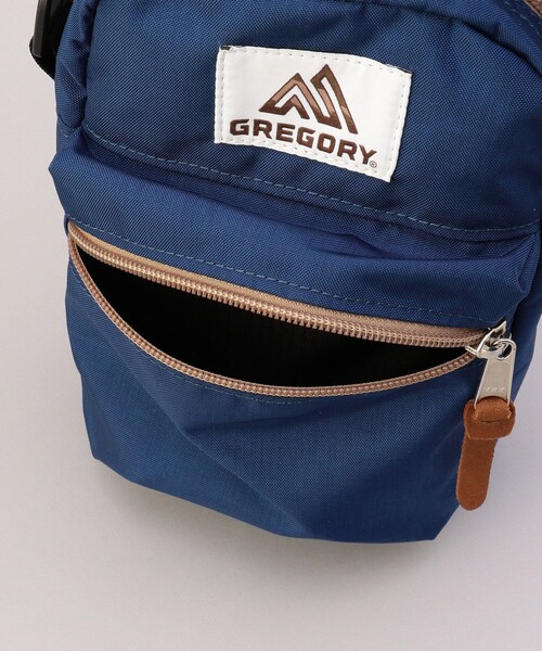 GREGORY ネイビー 巾着袋 前面ポケット付き GREGORY ネイビー 巾着袋 前面ポケット付き