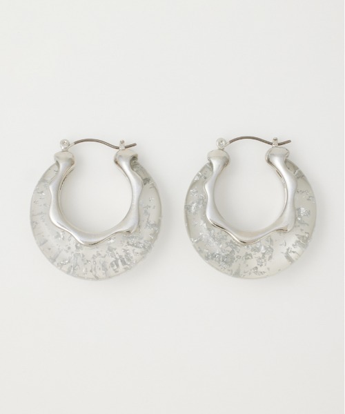 SLY ピアス CLEAR GLITTER HOOP P/EARRING クリア グリッター フープ 