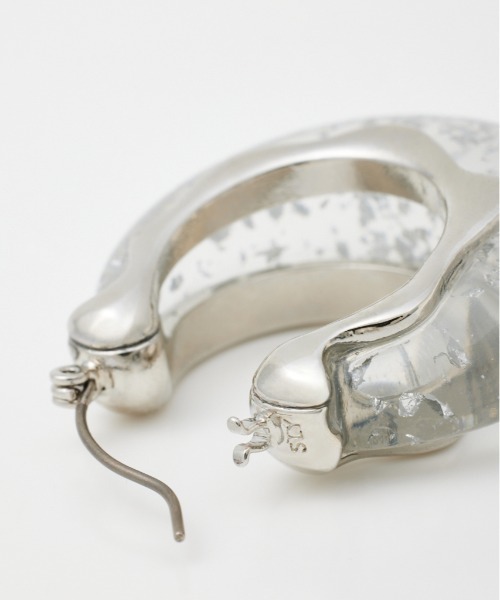 SLY ピアス CLEAR GLITTER HOOP P/EARRING クリア グリッター フープ 