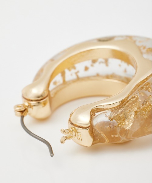 SLY ピアス CLEAR GLITTER HOOP P/EARRING クリア グリッター フープ 