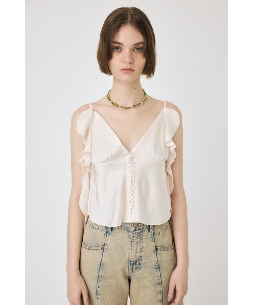 MOUSSY（マウジー） キャミソール FRILL STRAP SATIN キャミソール