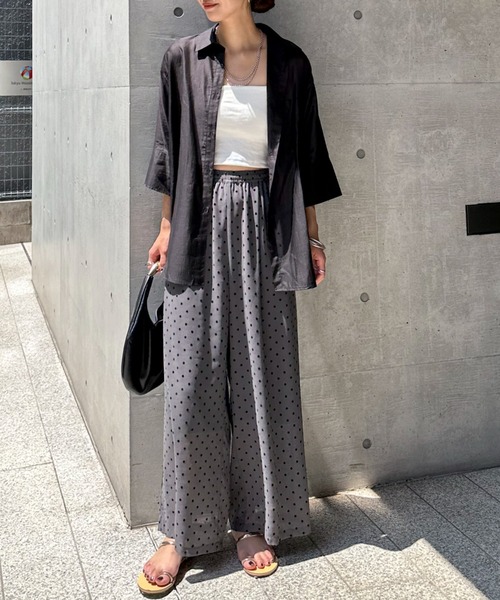 慈雨のドットパンツ DOUX ARCHIVES パンツ シアーフロッキードットパンツ レディース