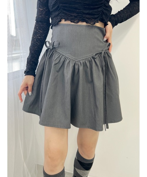 スカート 「PHILLY」サイドリボンギャザースカート : ZOZOTOWN Yahoo