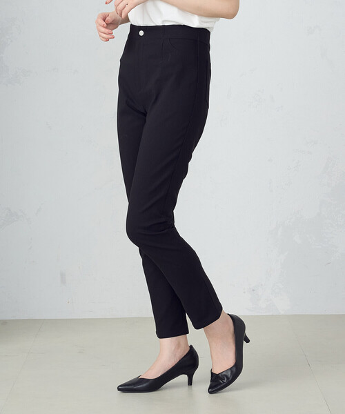 パンツ 「美しいベーシックパンツ」裏起毛ハイテンションパンツ