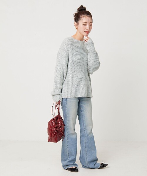 ニット セーター ラメＭＩＸニットプルオーバー/冬服 レディース FREAK'S STORE ニット セーター 限定展開 スパンコール ラメ