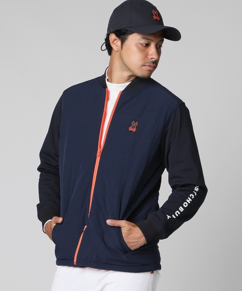 サイコバニー ストレッチタフタ ジャケット ブルゾン ゴルフ Psycho Bunny ブルゾン アウター 「GOLF」ストレッチタフタ