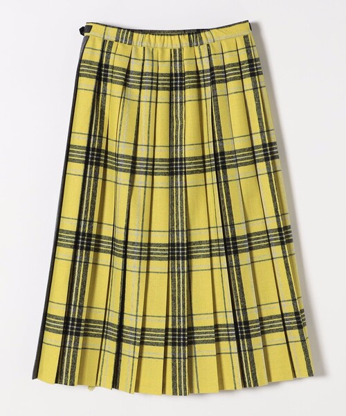 O'NEIL OF DUBLINチェック柄プリーツスカートサイズ38イエロー O'NEIL of DUBLIN（オニールオブダブリン） スカート ONEIL OF DUBLIN