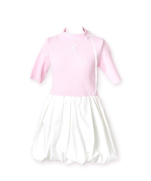 AVENCHUMU ワンピース Back ribbon knit balloon one piece : ZOZOTOWN