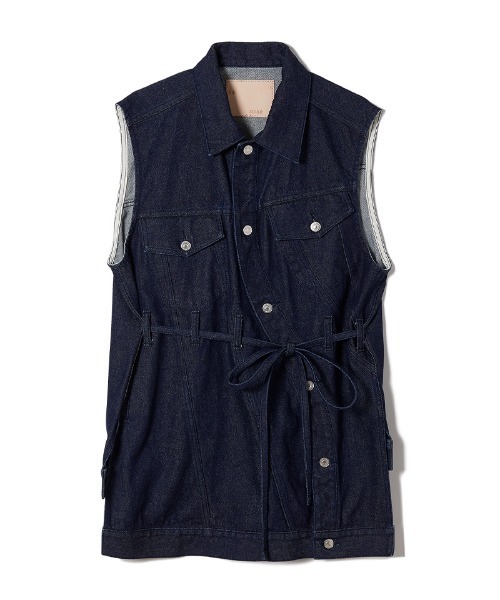 soduk スドーク　ジャケット　ベスト　ジレ ベスト ジレ 「soduk」wave denim vest レディース : ZOZOTOWN Yahoo