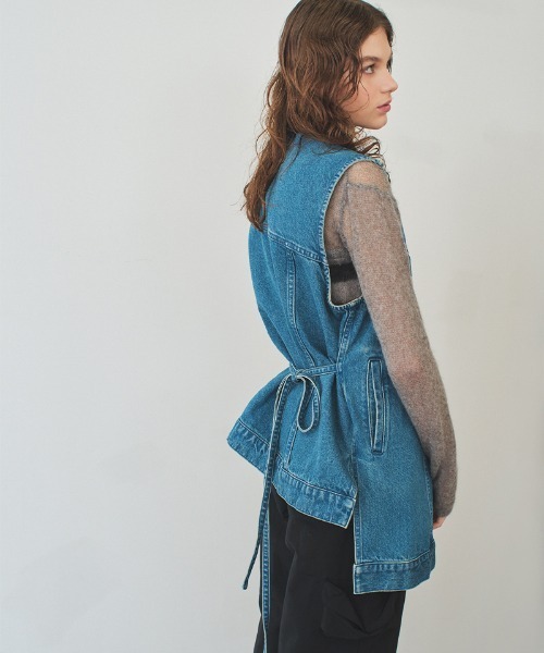 soduk スドーク　ジャケット　ベスト　ジレ ベスト ジレ 「soduk」wave denim vest レディース : ZOZOTOWN Yahoo