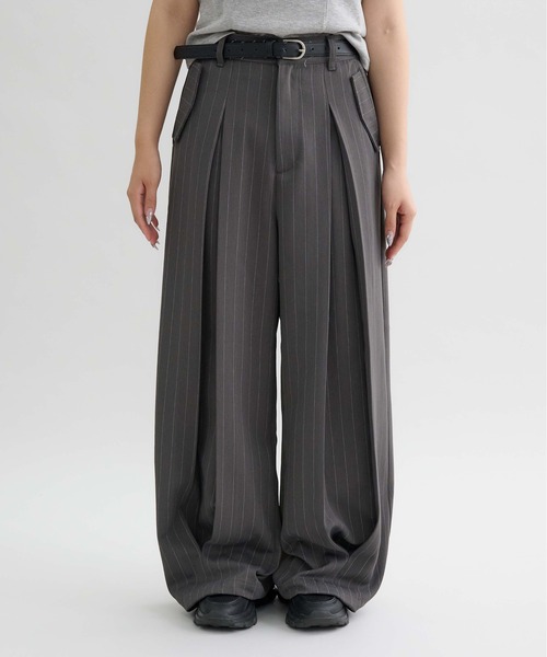 【EPNK】バーティカルワイドタックスラックス epnok EPNK】Vertical wide tuck slacks / バーティカルワイドタック