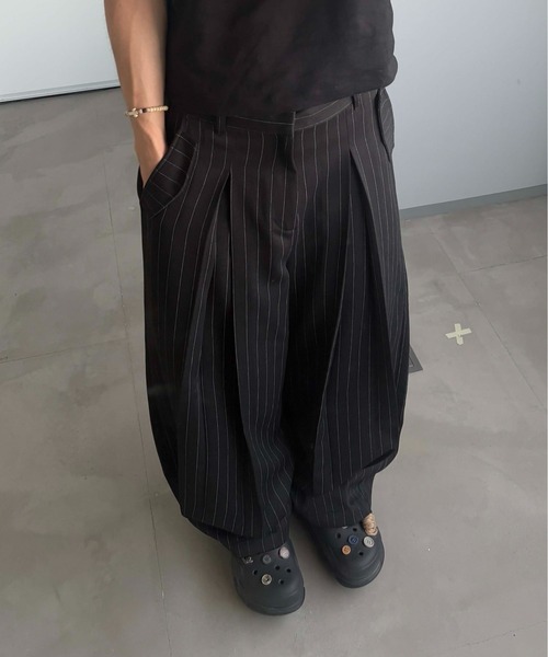 【EPNK】バーティカルワイドタックスラックス　S セール】【EPNK】Vertical wide tuck slacks / バーティカル