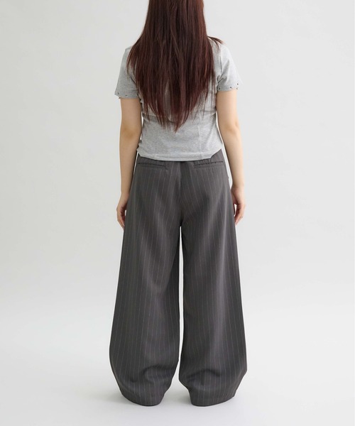【EPNK】バーティカルワイドタックスラックス　S EPNK】Vertical wide tuck slacks / バーティカルワイドタック