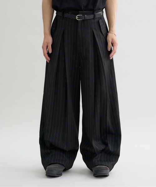 【EPNK】バーティカルワイドタックスラックス　S EPNK】Vertical wide tuck slacks / バーティカルワイドタック