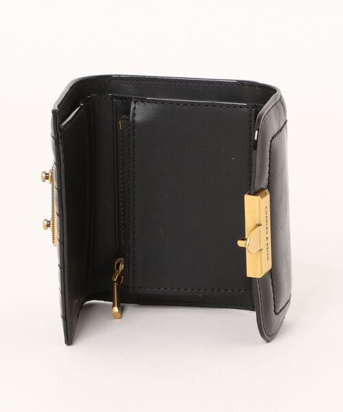 追跡有★Charles＆Keith Donna ドンナクリンクル ミニ財布 追跡有☆Charles＆Keith Donna ドンナクリンクルエフェクト 財布