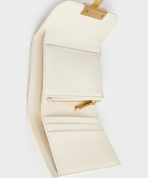 追跡有★Charles＆Keith Donna ドンナクリンクル ミニ財布 CHARLES ＆ KEITH 財布 Donna ドンナ クリンクルエフェクト