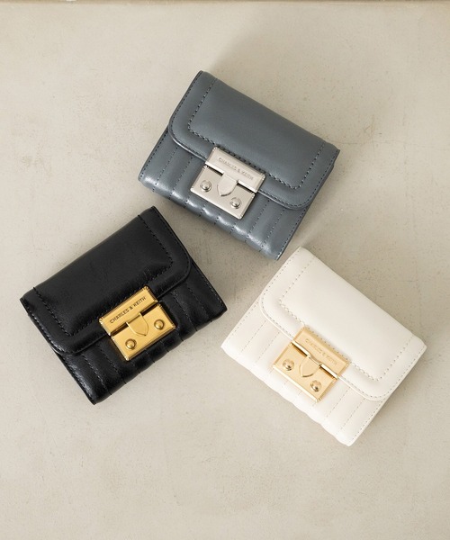 CHARLES & KEITH◆Donna クリンクルエフェクトウォレット/送料込 CHARLES & KEITH◇Donna クリンクルエフェクトウォレット/送料込