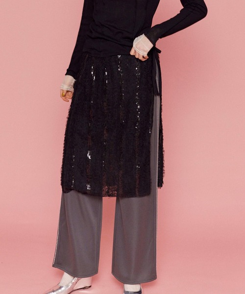 MAISON SPECIAL（メゾンスペシャル） スカート Multi Fabric Glitter