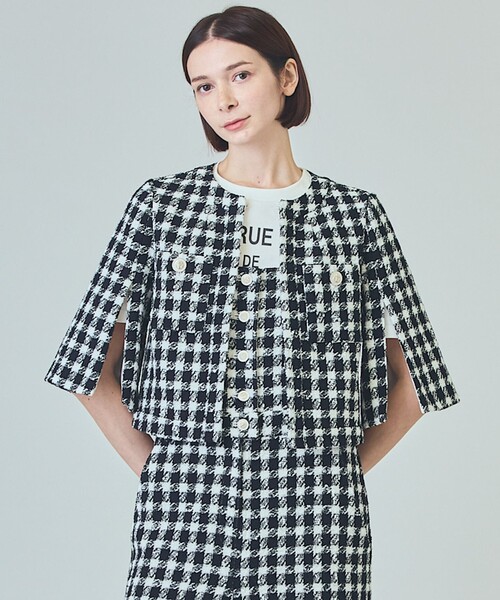 GRACE CLASS ジャケット ノーカラージャケット チェックツイード