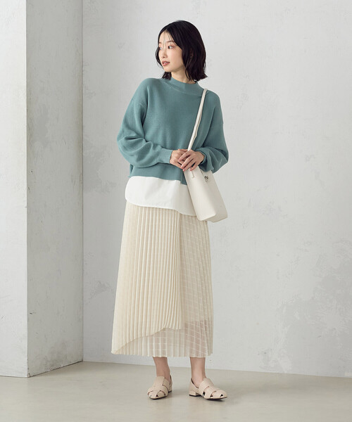 COMME CA ISM（コムサイズム） スカート 入学式 シアーチェック ラップ