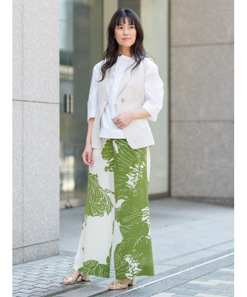 ベスト ジレ アワーグラス テンセル(TM) リネンベスト