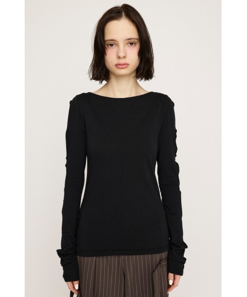 tシャツ Round cut tops　　ラウンドカットトップス レディース カットソー レディース 長袖 春 Tシャツ ゆったり ラウンド