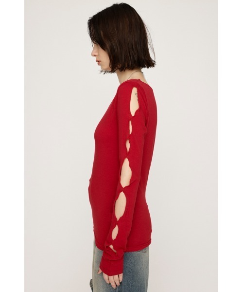 SHOULDER HOLE RIB TOPS / ショルダーホールリブトップス（T