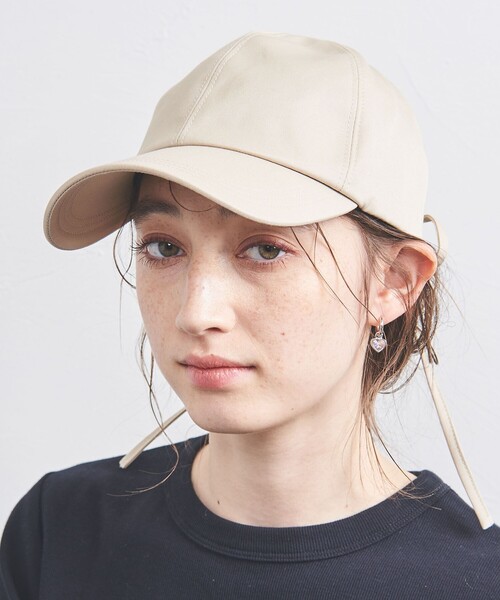 UNITED ARROWS キャップ 帽子 コットン バックリボン UV