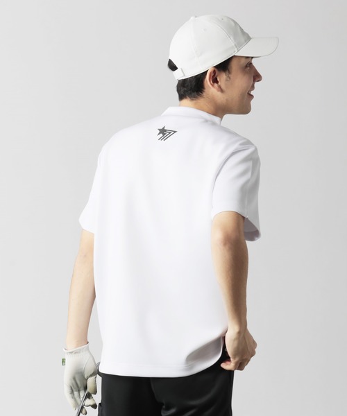 wjk golf モックネック プリント Tシャツ M ホワイト ちいかわ GOLF モックネック Tシャツ ちいかわグリーン ホワイト