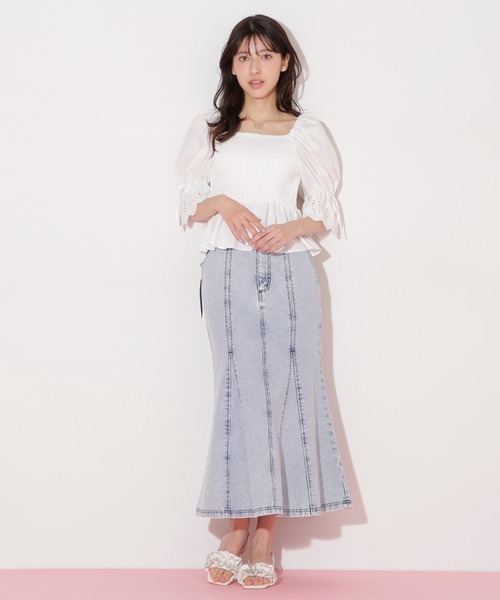 美品　jill stuart コードエンブロイダリーブラウス JILL by JILL STUART（ジルバイジルスチュアート） ブラウス シャツ