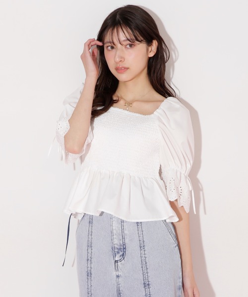 美品　jill stuart コードエンブロイダリーブラウス JILL by JILL STUART（ジルバイジルスチュアート） ブラウス シャツ