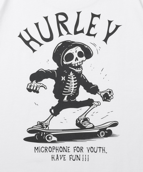 tシャツ 「Hurley/ハーレー」レディースボックスロゴTシャツ　バックプリント　オーバーサイズシルエット　HIBISCUS BOX LOGO SS Hurley tシャツ 「Hurley/ハーレー」レディースボックスロゴT