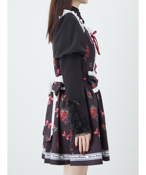 【稀少品】ゴシックミニ丈ワンピース【黒×赤】 Jamie エーエヌケー ワンピース ゴシックメルトストロベリーJSK