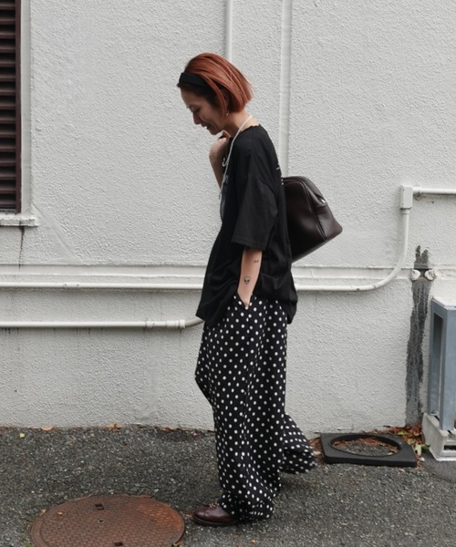 ワイドパンツ パンツ ボリュームラフパンツ レディースの画像