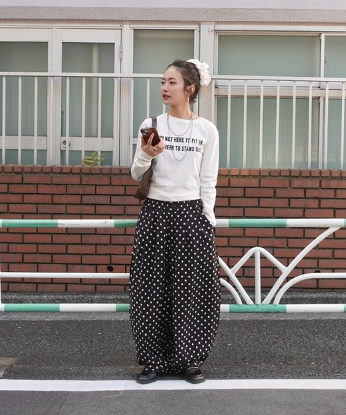 TEEN BOOP ワイドパンツ パンツ ボリュームラフパンツ レディース