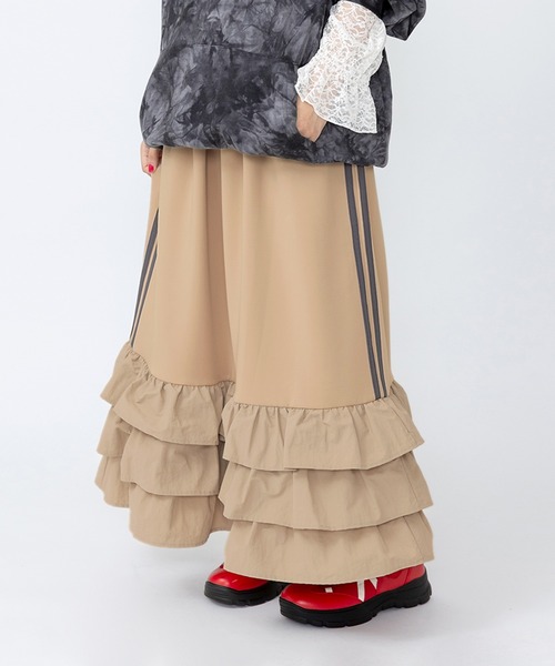 PUNYUS（プニュズ） スカート フリルティアードジャージロングスカート